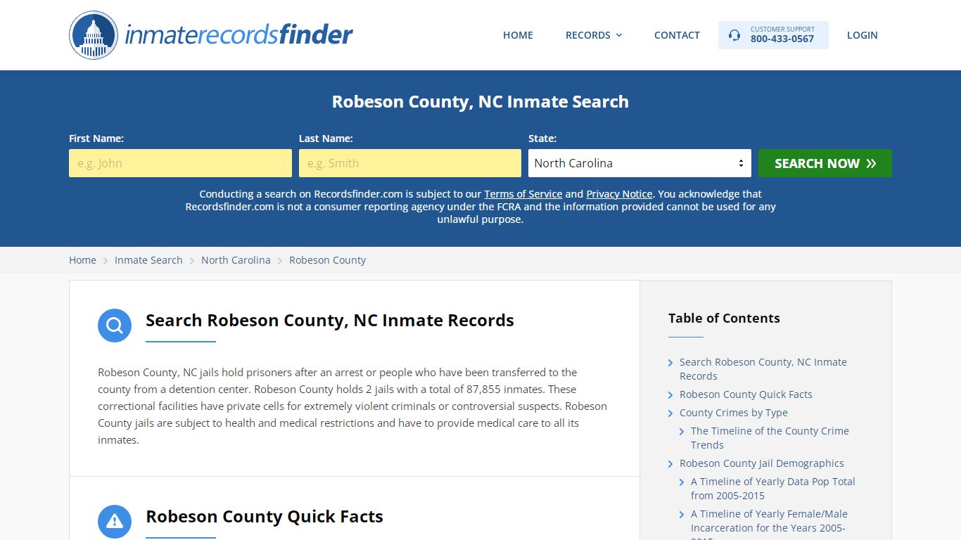 Robeson County, NC Inmate Lookup & Jail Records Online